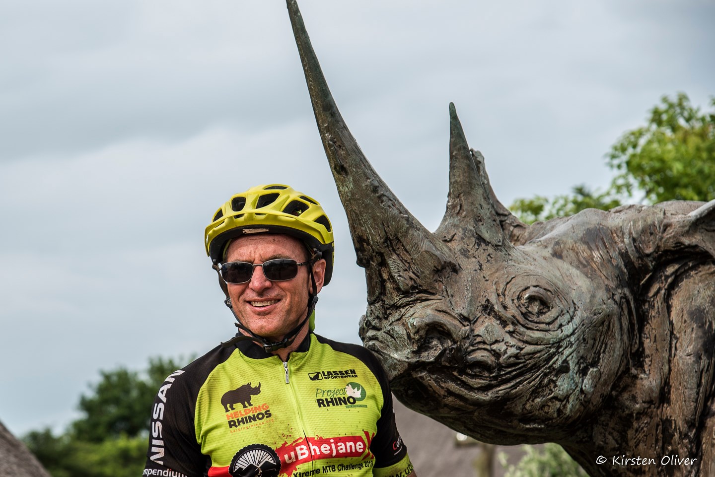 uBhejaneX rider with a rhino uBhejaneX rider with a rhino